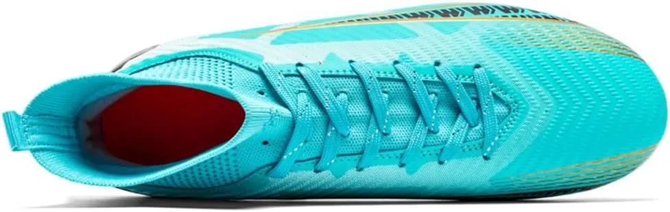Kids Soccer Cleats High Top Youths Spikes FG Shoes Baseball Ankle-Cuff Athletic Professional Firm Ground Non-Slipping Boys Football Boots