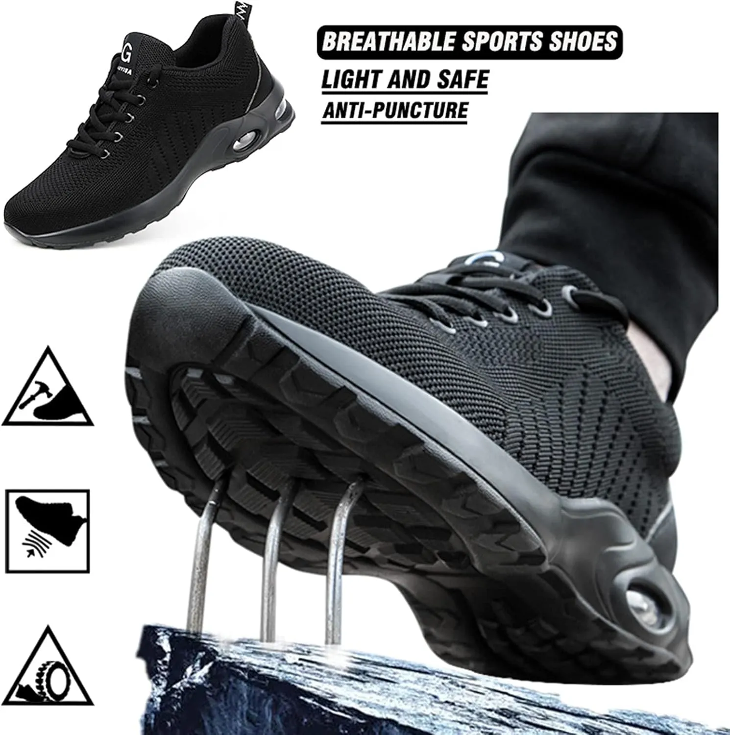 Lady Loafers Boat Casual Shoes for Men Shoes Steel Women Work Cushion Shoes Trainers Air Toe Women's Shoes Espadrilles Workout Gym Outdoor Shoes