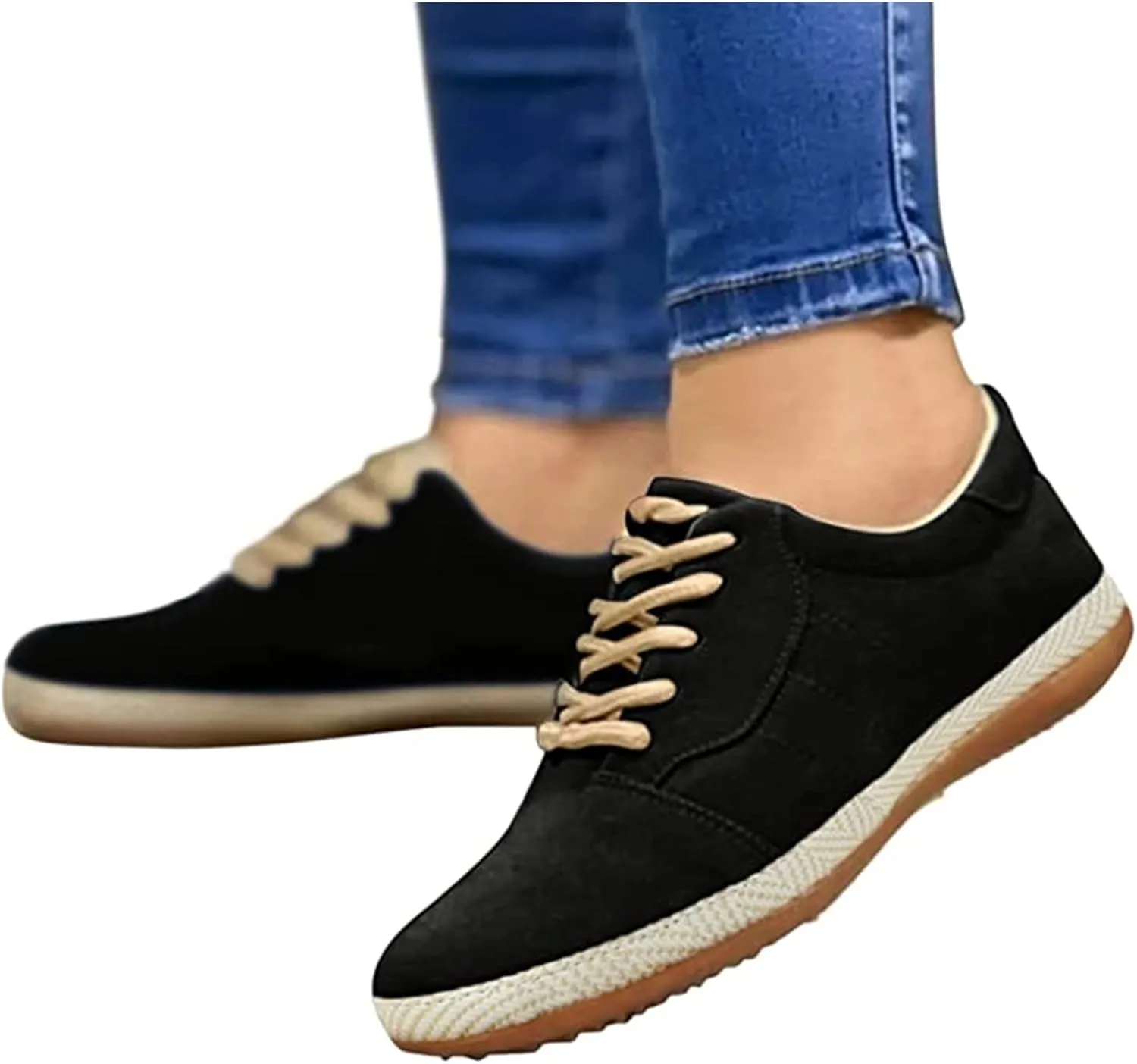 Lausiuoe Shoes for Women Sneakers Slip On Low Top Canvas Shoes Casual Fashion Lightweight Comfortable Walking Flat Loafers