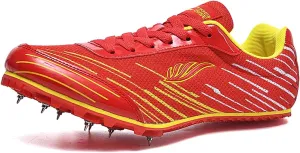 Lightweight Athletic Spikes Shoes Running Trainers 7 Nails Track Race Jumping Sneakers Professional Breathable non-slip for Men women Girls Kids, Track & Field, high jump, standing long jump,32-46 EU