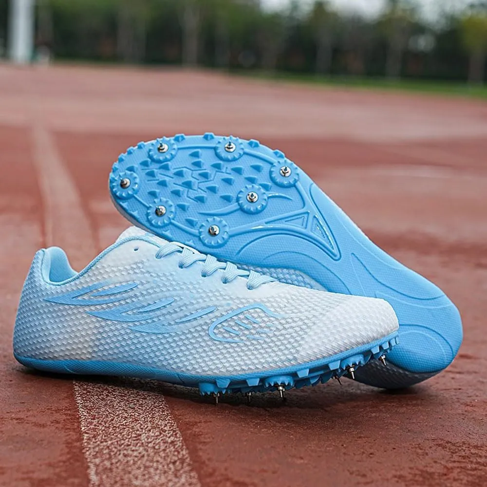 Lightweight Athletic Spikes Shoes Running Trainers 7 Nails Track Race Jumping Sneakers Professional Breathable non-slip for Men women teens, Track & Field, high jump, standing long jump,35-45 EU