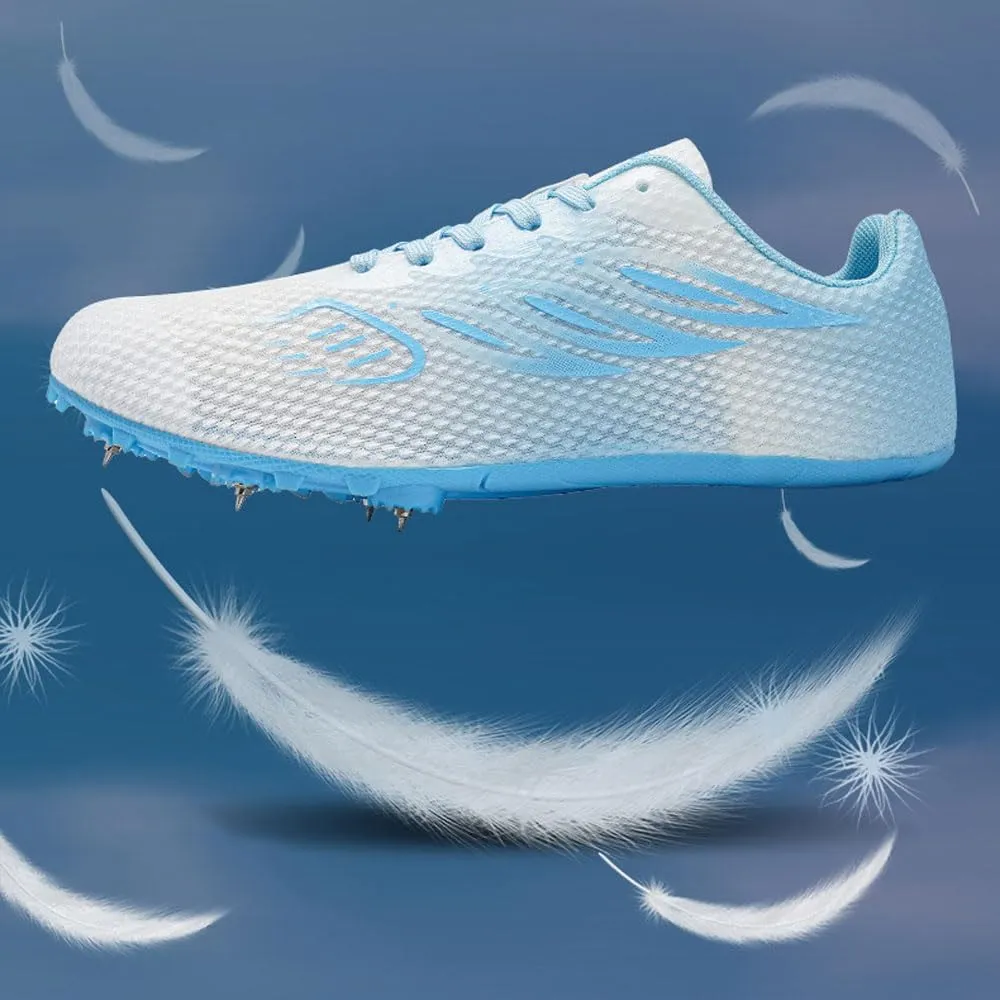 Lightweight Athletic Spikes Shoes Running Trainers 7 Nails Track Race Jumping Sneakers Professional Breathable non-slip for Men women teens, Track & Field, high jump, standing long jump,35-45 EU