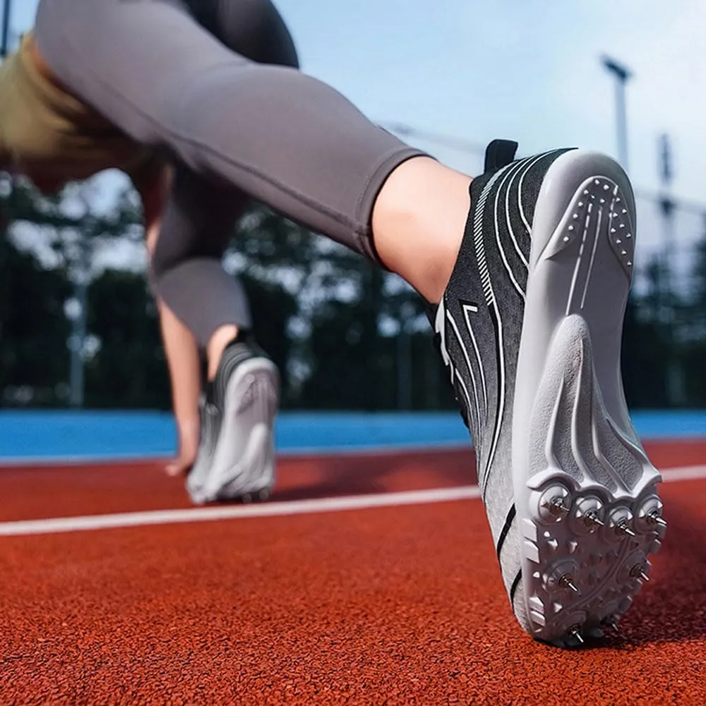 Lightweight Athletic Spikes Shoes Running Trainers 8 Nails Track Race Jumping Sneakers Professional Breathable non-slip for Men women teens, Track & Field, high jump, standing long jump,35-44 EU