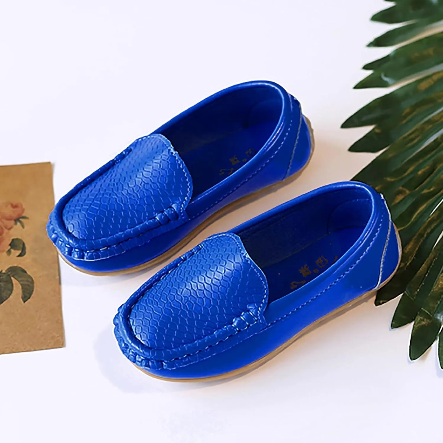 Loafers Leather Soft Sole Non Slip Sneaker for Childrens Boys Girls Kids Outdoor Indoor Sport Shoes Toddler Cozy Casual