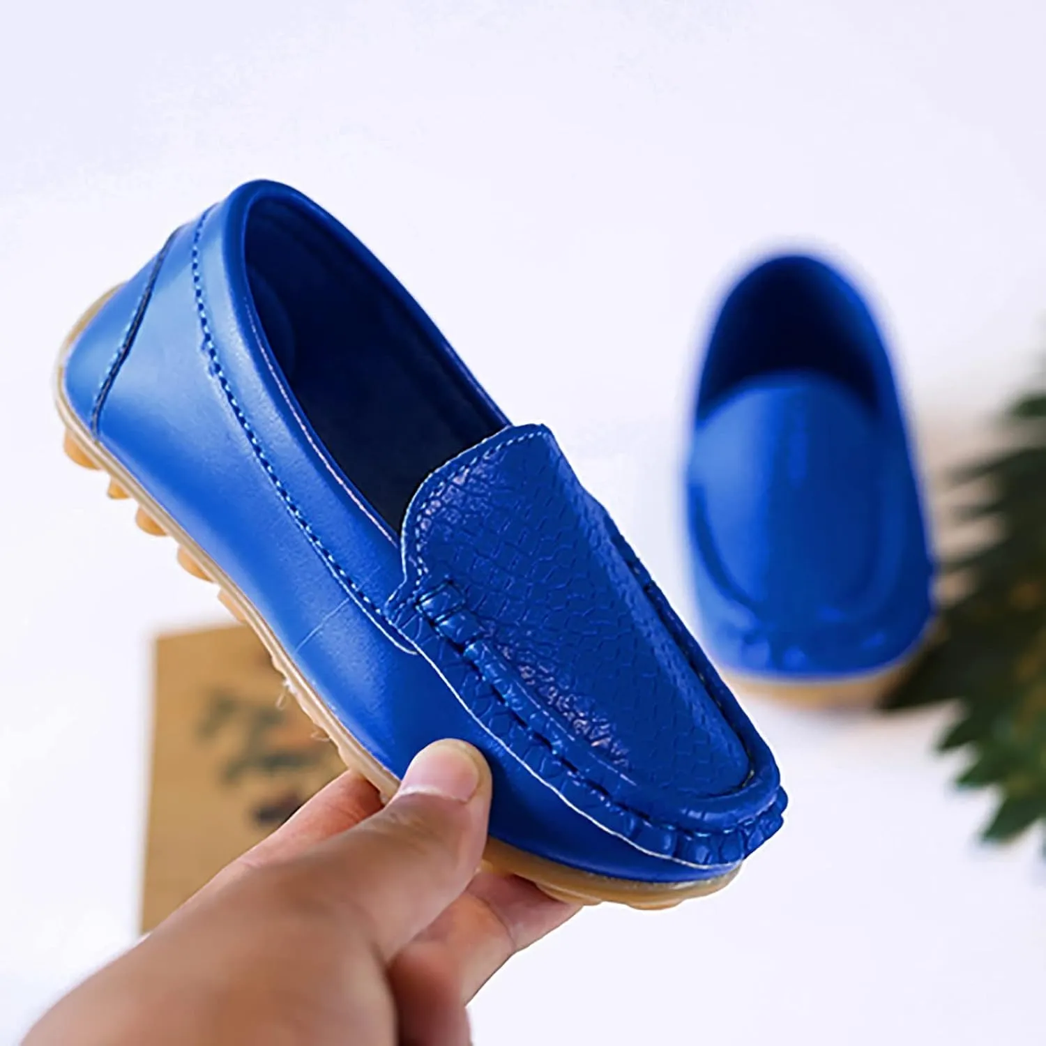 Loafers Leather Soft Sole Non Slip Sneaker for Childrens Boys Girls Kids Outdoor Indoor Sport Shoes Toddler Cozy Casual