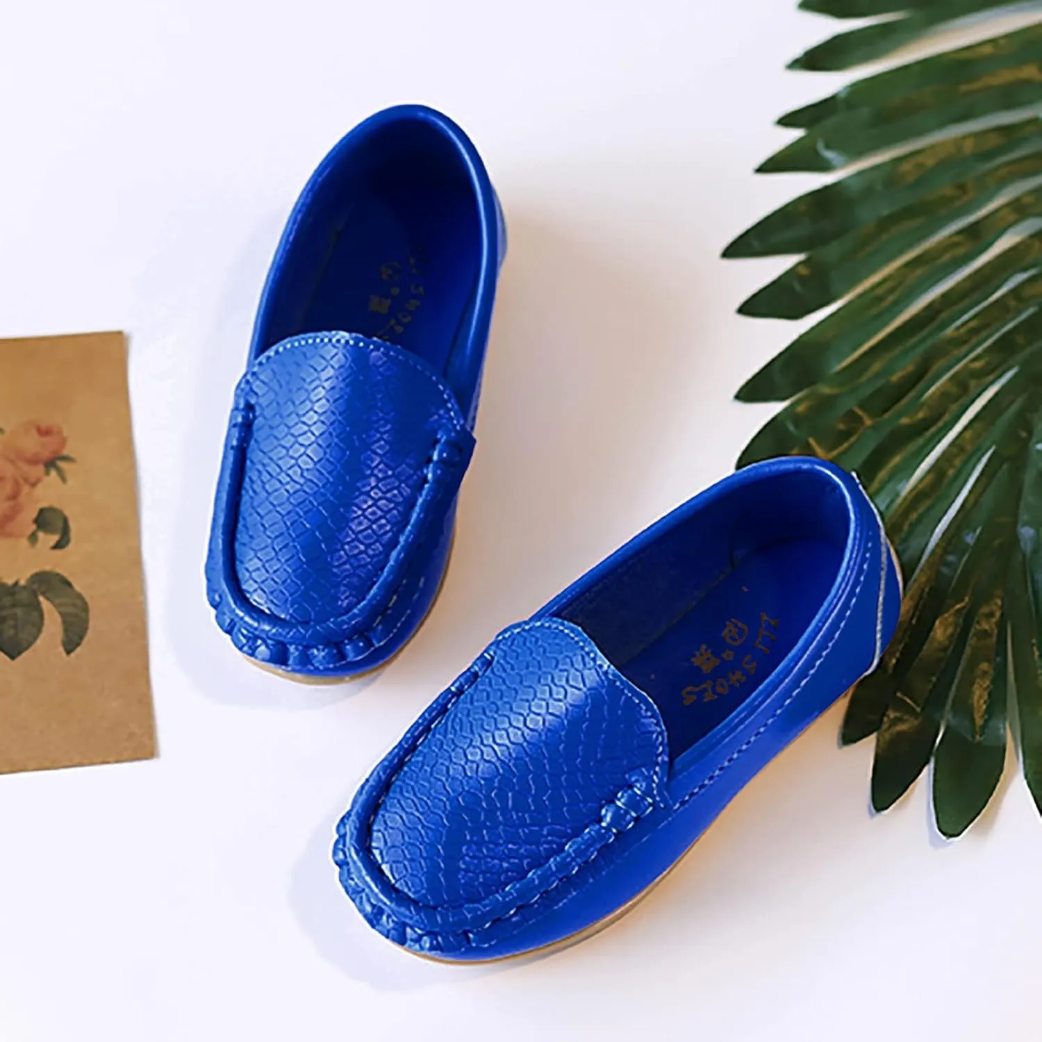 Loafers Leather Soft Sole Non Slip Sneaker for Childrens Boys Girls Kids Outdoor Indoor Sport Shoes Toddler Cozy Casual