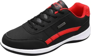 Men Wedge Heel Soft Sole Soft Sole Round Toe Breathable Running Shoes Fashion Men Running Plush Sneaker Slippers for Men (Black, 10.5)