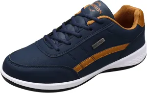 Men Wedge Heel Soft Sole Soft Sole Round Toe Breathable Running Shoes Fashion Men Running Plush Sneaker Slippers for Men (Dark Blue, 10.5)