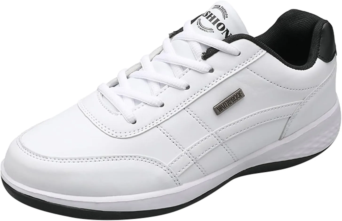 Men Wedge Heel Soft Sole Soft Sole Round Toe Breathable Running Shoes Fashion Men Running Plush Sneaker Slippers for Men (White, 10)