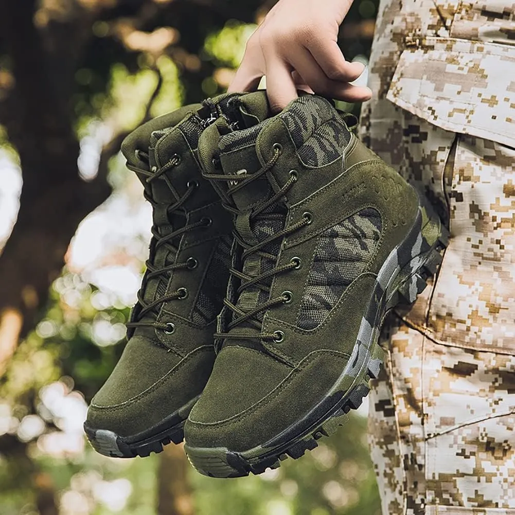 Men's Hiking Boots Outdoor Fashion Athletic Shoes Traveling Camping Training Waterproof High-Top Camouflage Boots