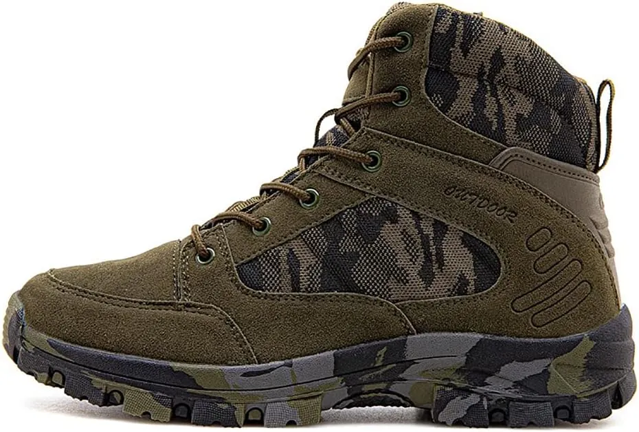 Men's Hiking Boots Outdoor Fashion Athletic Shoes Traveling Camping Training Waterproof High-Top Camouflage Boots
