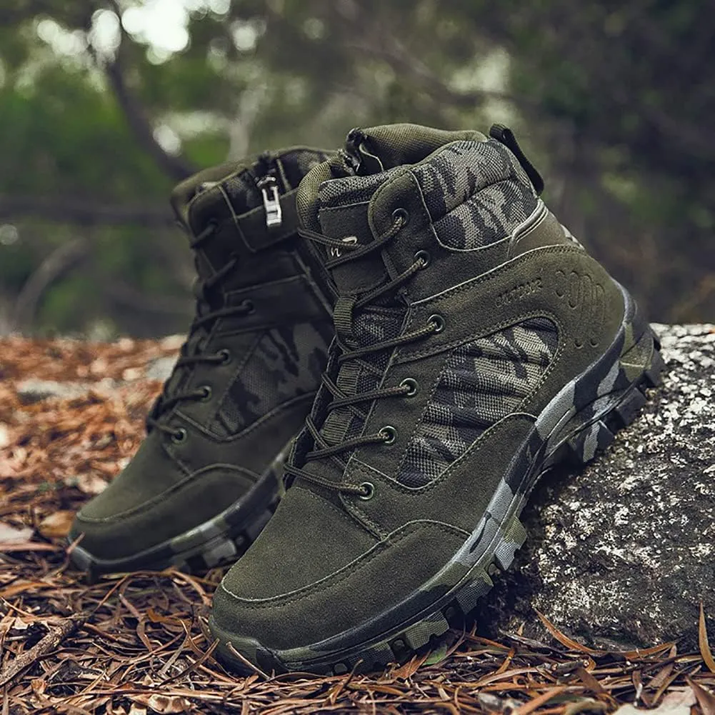 Men's Hiking Boots Outdoor Fashion Athletic Shoes Traveling Camping Training Waterproof High-Top Camouflage Boots