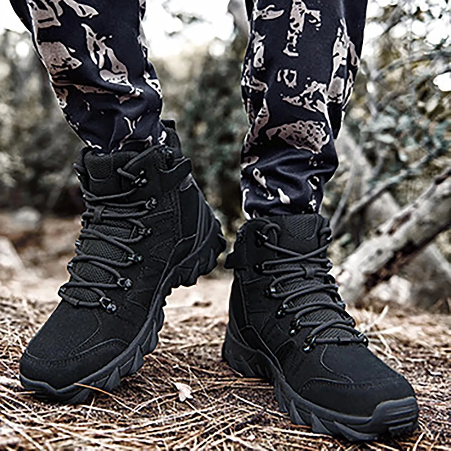 Men's Lightweight Military Tactical Boots Outdoor Desert Hiking Work Boots
