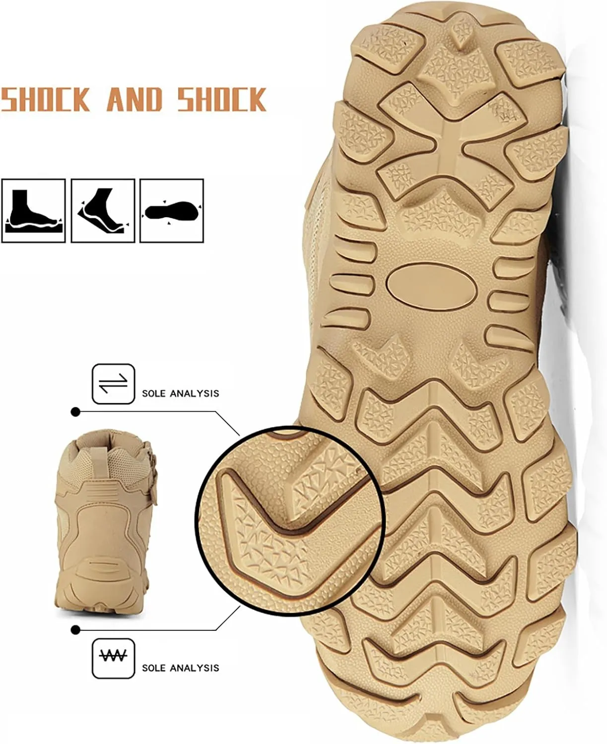 Men's Lightweight Military Tactical Boots Outdoor Desert Hiking Work Boots
