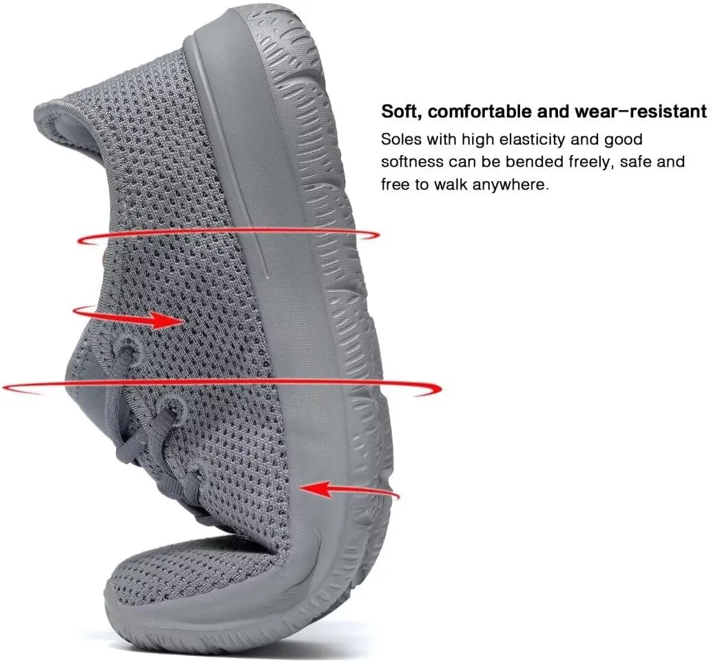 Mens Running Shoes Comfortable Walking Sneakers Mesh Lightweight Breathable Tennis Trainers Casual Soft Sole Work Gym