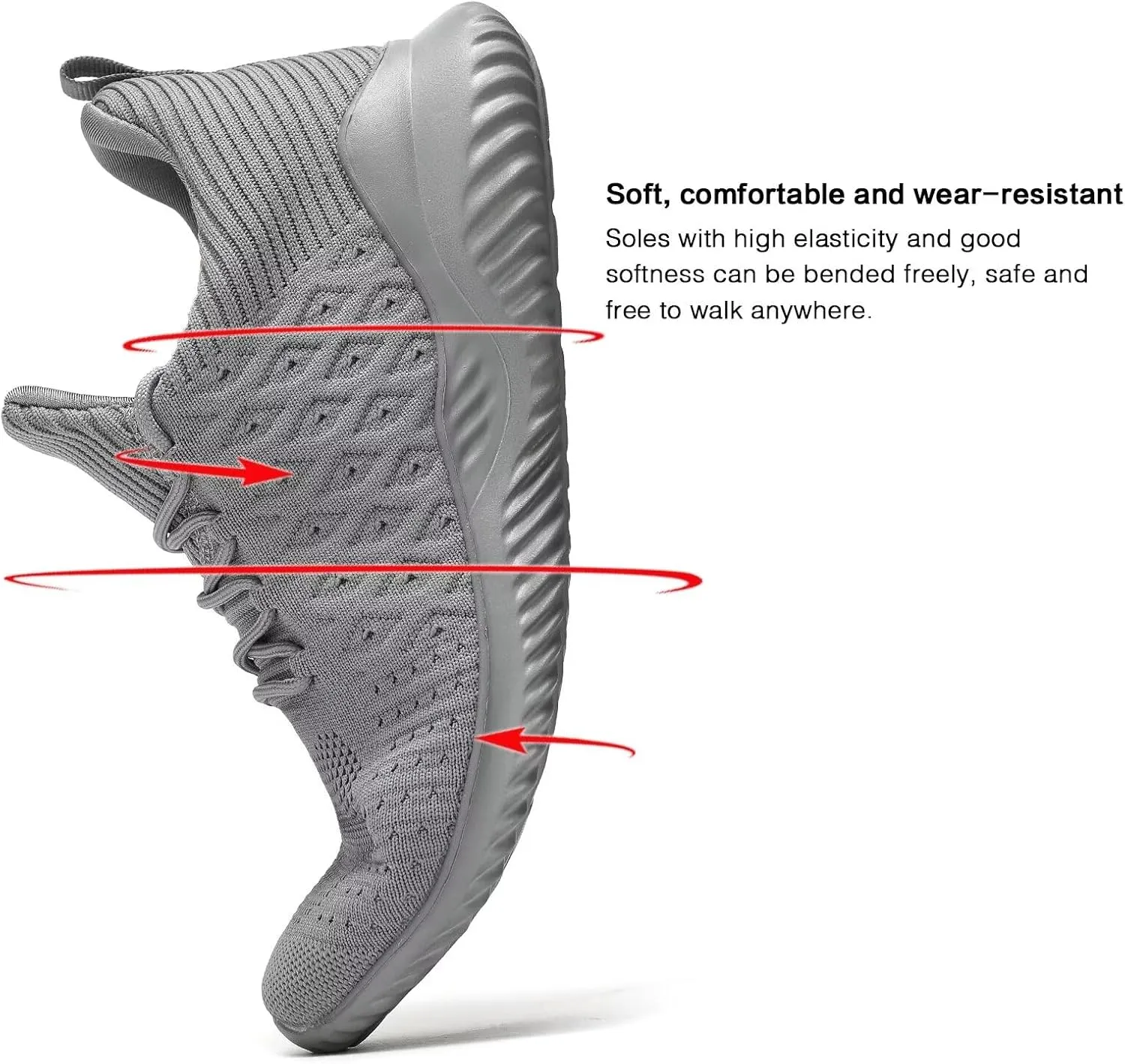Mens Running Shoes Comfortable Walking Sneakers Mesh Lightweight Breathable Tennis Trainers Casual Soft Sole Work Gym