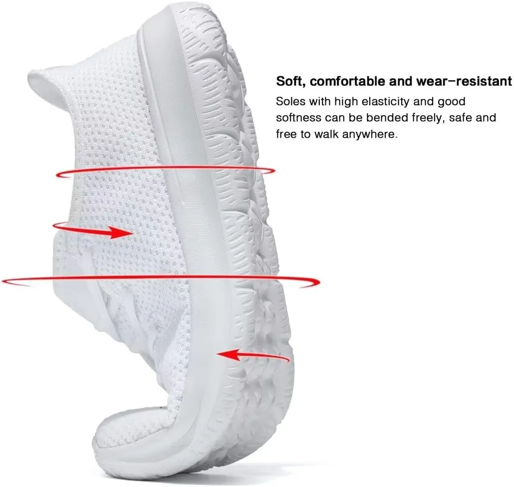 Mens Running Shoes Comfortable Walking Sneakers Mesh Lightweight Breathable Tennis Trainers Casual Soft Sole Work Gym