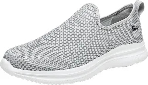 Mens Running Shoes Mesh Casual Black Shoes Black Platform Sneaker Ladies Walking Tennis Slip on Lightweight Red Tennis Shoe Loafers Casual Slip On