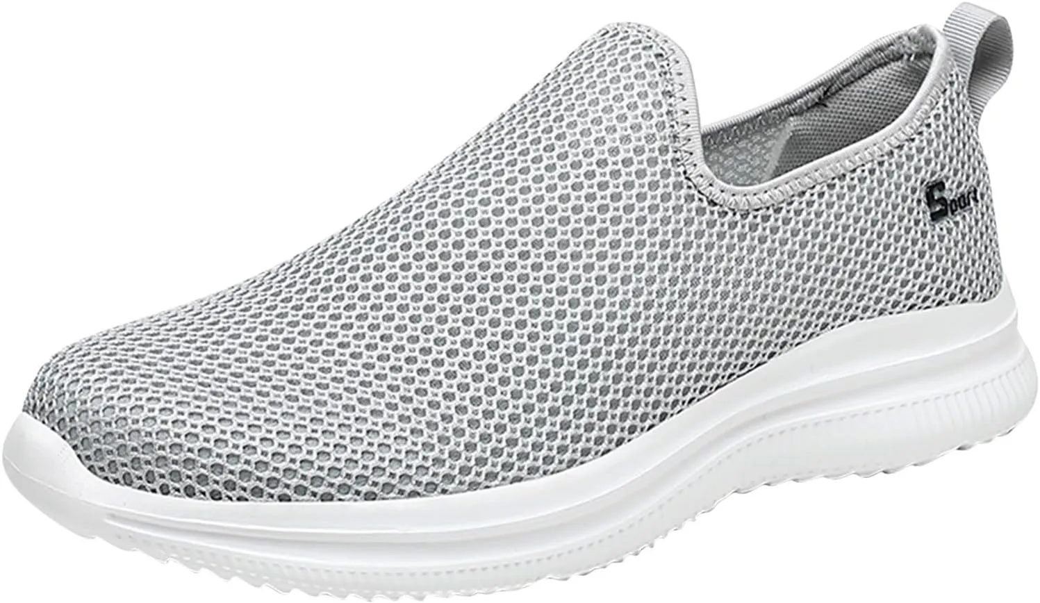 Mens Running Shoes Mesh Casual Black Shoes Black Platform Sneaker Ladies Walking Tennis Slip on Lightweight Red Tennis Shoe Loafers Casual Slip On