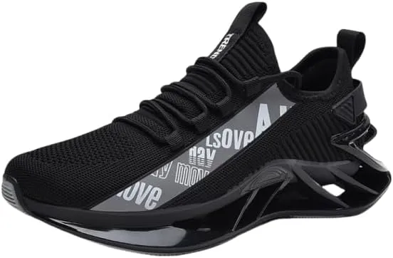 Men's Running Shoes Non Slip Fashion Sneakers Breathable Mesh Soft Sole Casual Athletic Walking Shoes