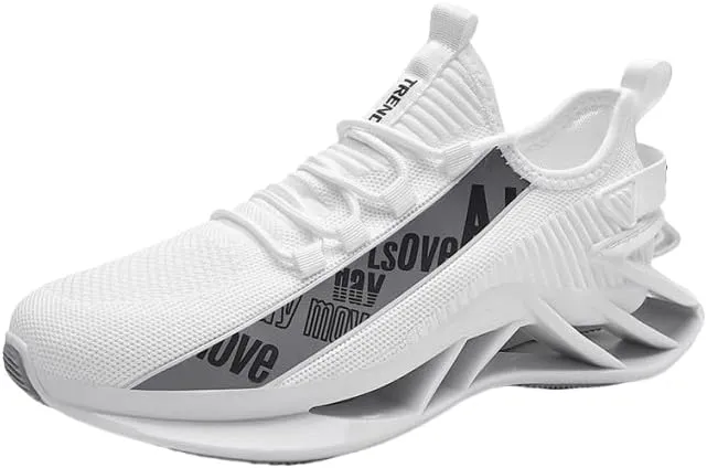 Men's Running Shoes Non Slip Fashion Sneakers Breathable Mesh Soft Sole Casual Athletic Walking Shoes