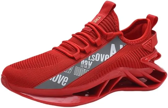 Men's Running Shoes Non Slip Fashion Sneakers Breathable Mesh Soft Sole Casual Athletic Walking Shoes