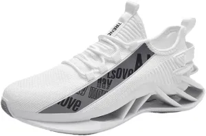 Men's Running Shoes Non Slip Fashion Sneakers Breathable Mesh Soft Sole Casual Athletic Walking Shoes