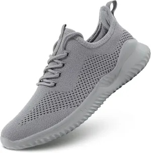 Mens Running Shoes Slip on Walking Tennis Sneakers Fashion Breathable Mesh Soft Sole Casual Athletic Lightweight