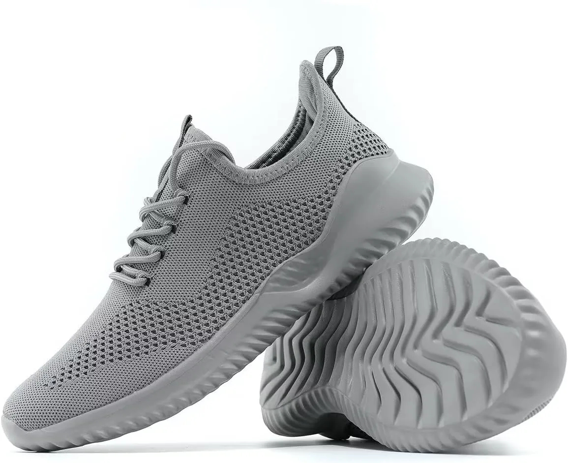 Mens Running Shoes Slip on Walking Tennis Sneakers Fashion Breathable Mesh Soft Sole Casual Athletic Lightweight