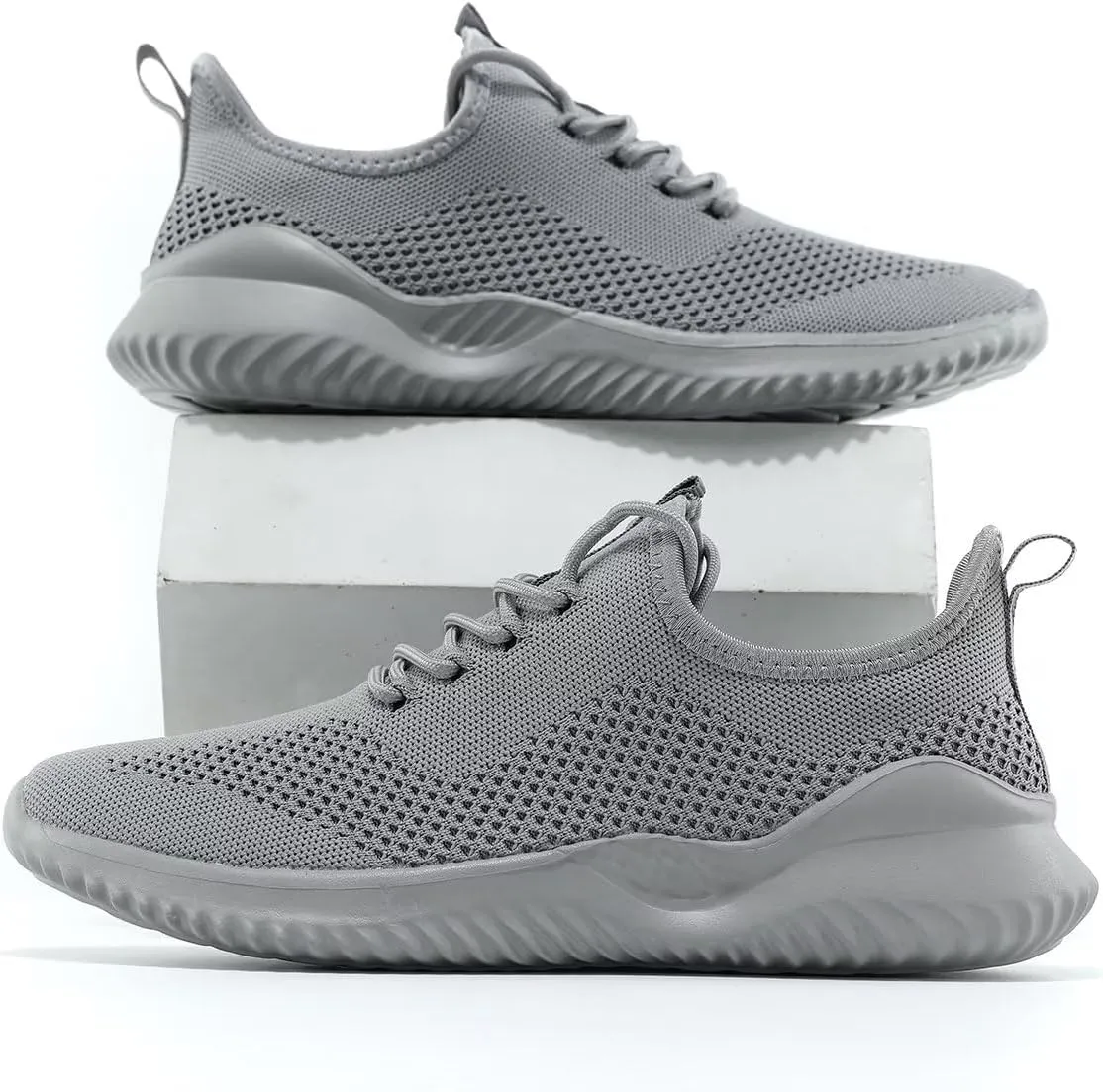 Mens Running Shoes Slip on Walking Tennis Sneakers Fashion Breathable Mesh Soft Sole Casual Athletic Lightweight