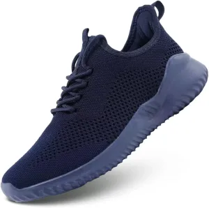 Mens Running Shoes Slip-on Walking Tennis Sneakers Lightweight Breathable Casual Soft Sole Work Gym Trainers