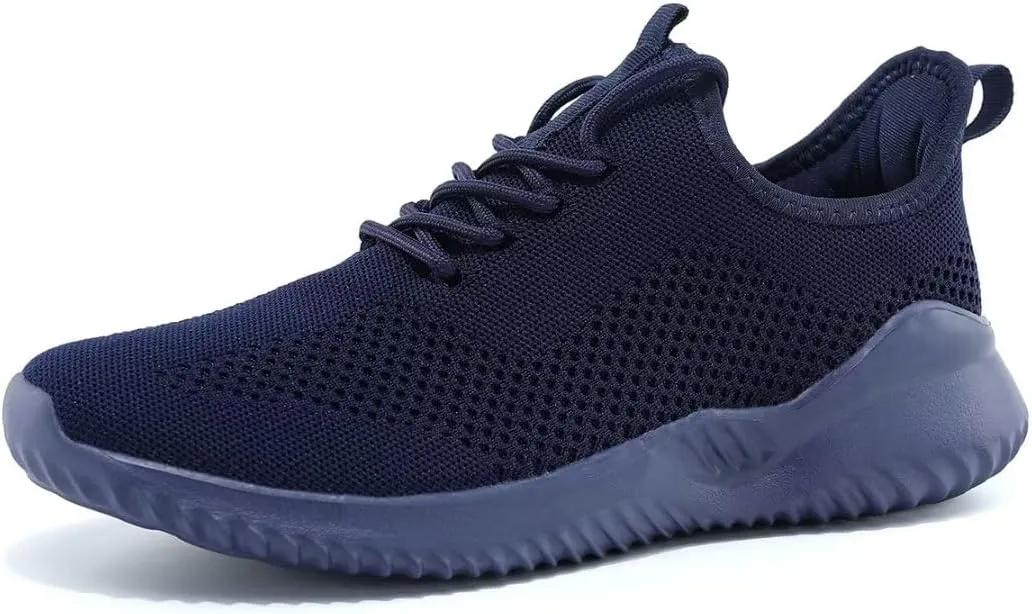 Mens Running Shoes Slip-on Walking Tennis Sneakers Lightweight Breathable Casual Soft Sole Work Gym Trainers