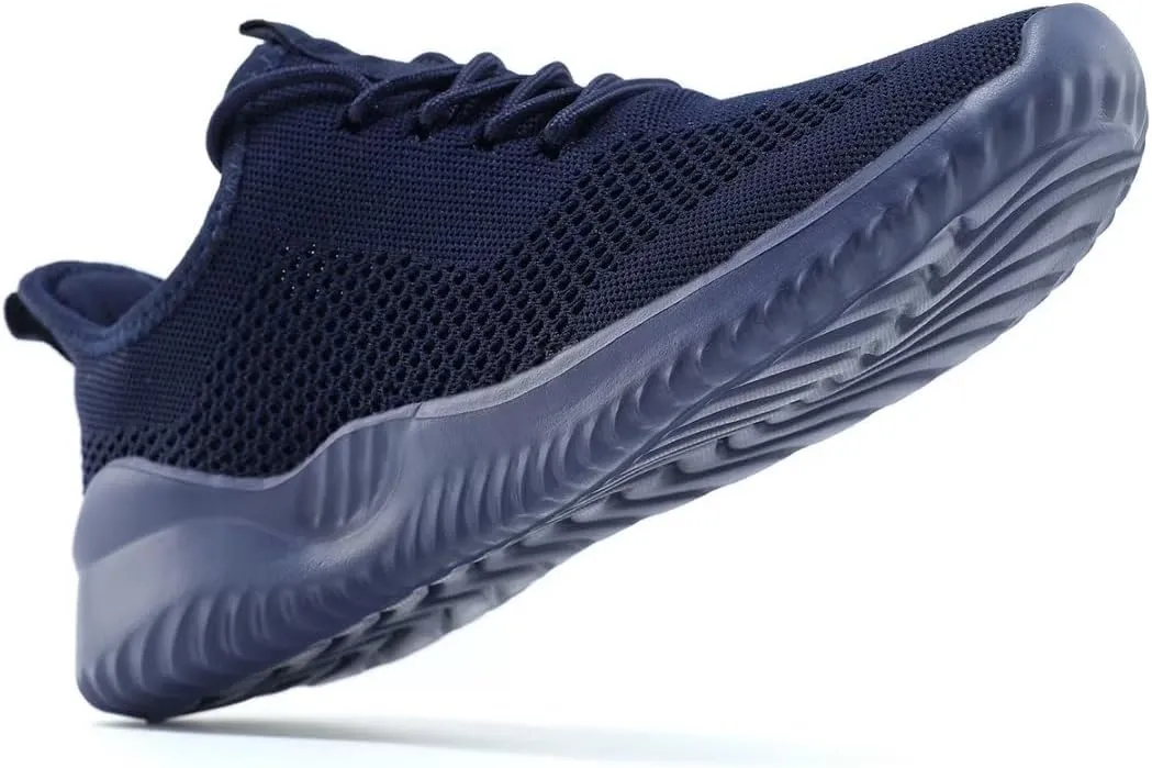 Mens Running Shoes Slip-on Walking Tennis Sneakers Lightweight Breathable Casual Soft Sole Work Gym Trainers