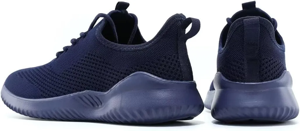 Mens Running Shoes Slip-on Walking Tennis Sneakers Lightweight Breathable Casual Soft Sole Work Gym Trainers