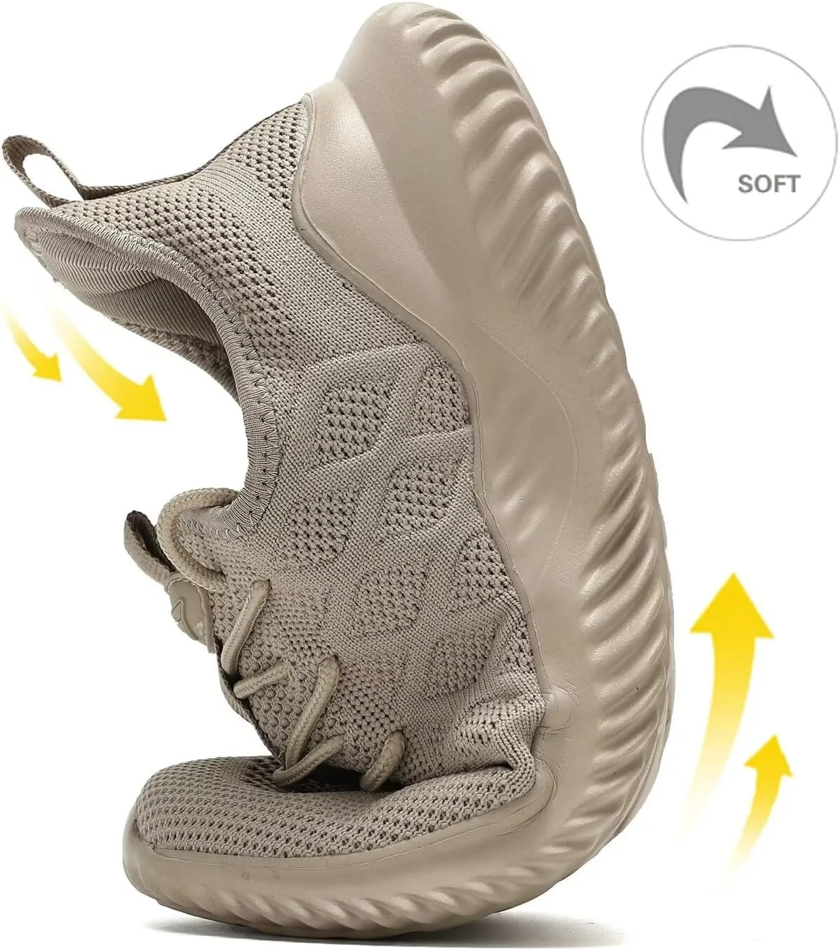 Mens Running Shoes Slip-on Walking Tennis Sneakers Mesh Lightweight Breathable Casual Soft Sole Work Shoes