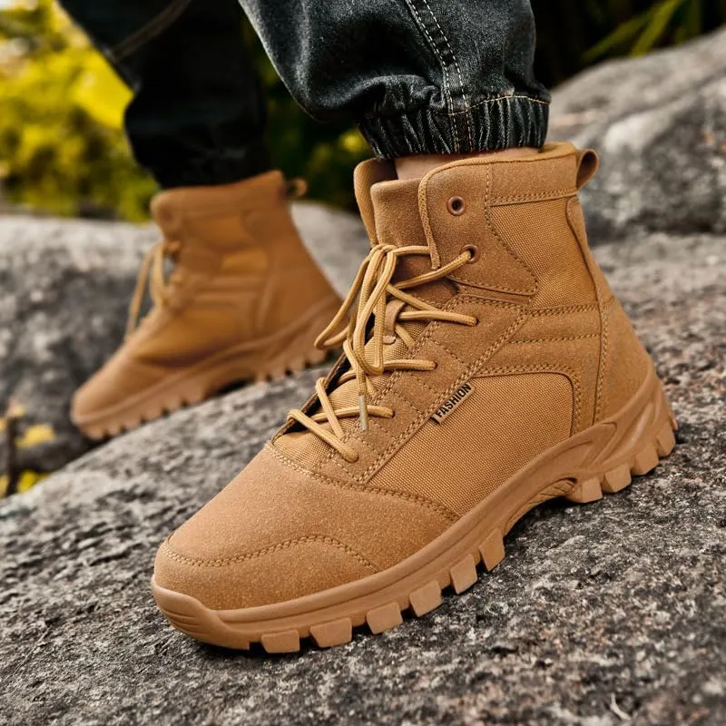 Men's Tactical Boots Lightweight Hiking Boots Suede comfortable Combat Boots Military Work Boots Outdoor Boots