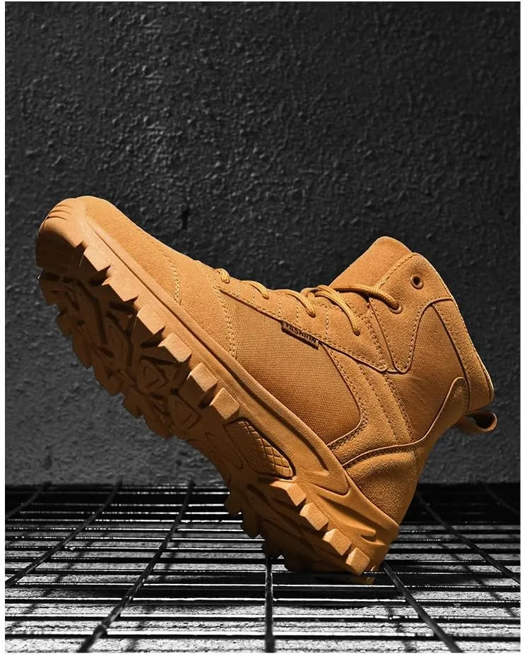 Men's Tactical Boots Lightweight Hiking Boots Suede comfortable Combat Boots Military Work Boots Outdoor Boots