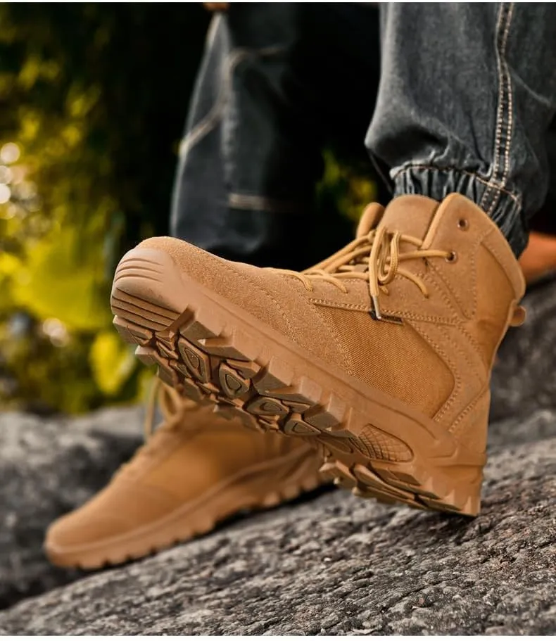 Men's Tactical Boots Lightweight Hiking Boots Suede comfortable Combat Boots Military Work Boots Outdoor Boots