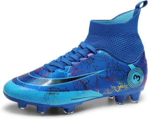 Mens Womens Soccer Cleats High-Tops Lace-Up Football Boots Shoes Classic Outdoor Professional Athletic Training Sneaker