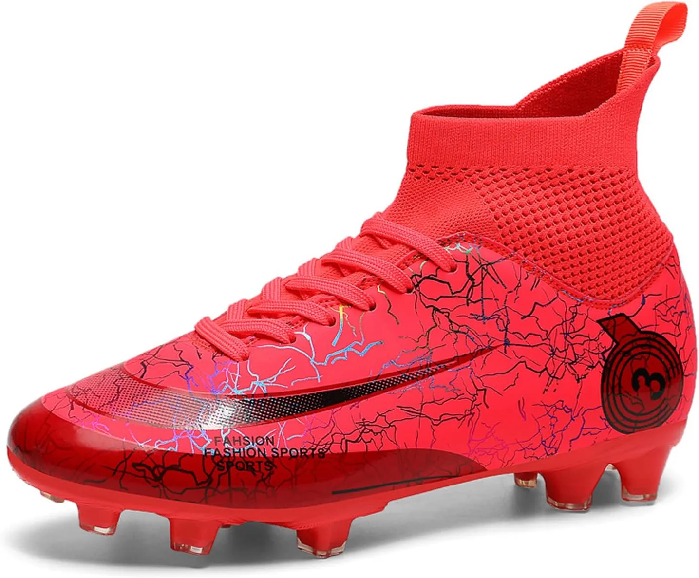 Mens Womens Soccer Cleats High-Tops Lace-Up Football Boots Shoes Classic Outdoor Professional Athletic Training Sneaker