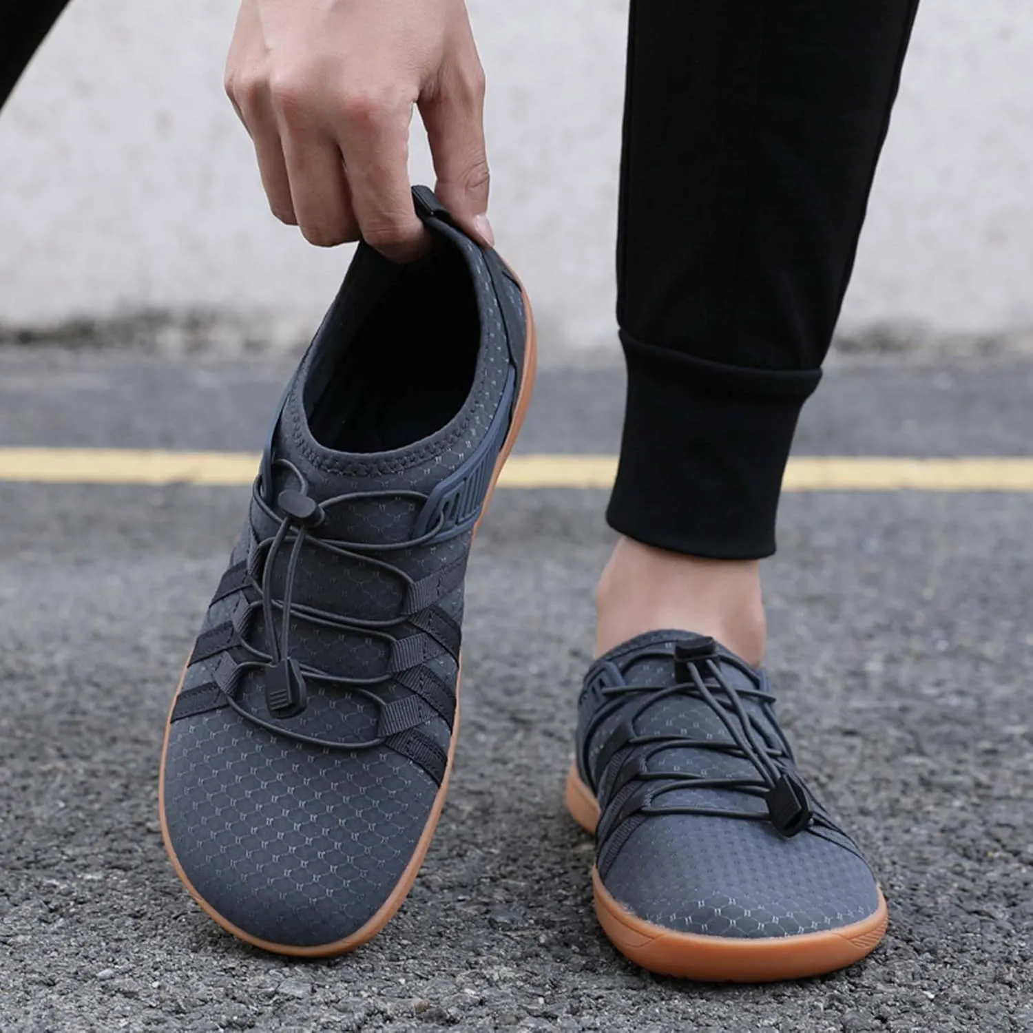 Men's Women's Wide Toe Barefoot Shoes Casual Athletic Fitness Running Breathable Lightweight Walking Zero Drop Sole Multifunctional Training Shoes