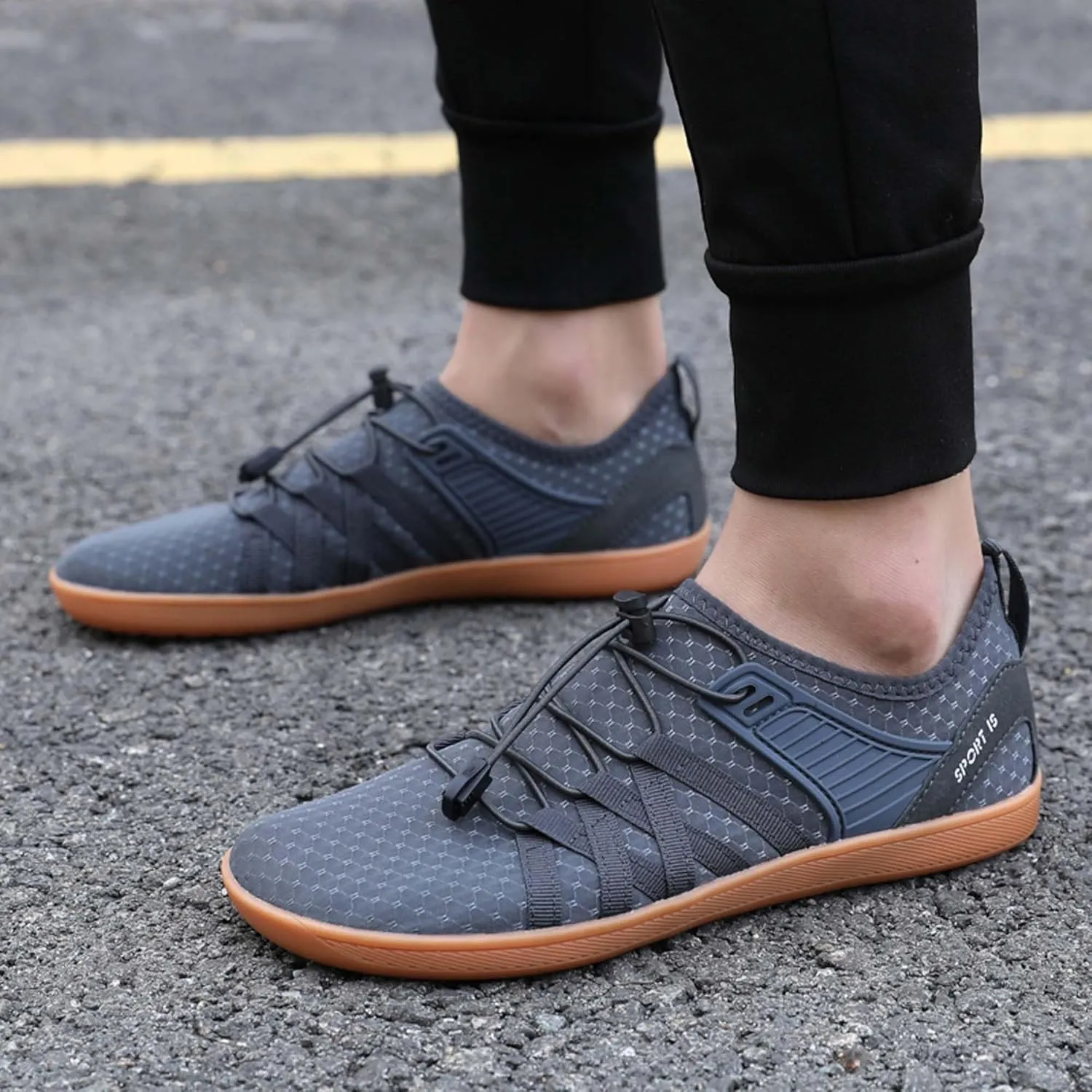 Men's Women's Wide Toe Barefoot Shoes Casual Athletic Fitness Running Breathable Lightweight Walking Zero Drop Sole Multifunctional Training Shoes