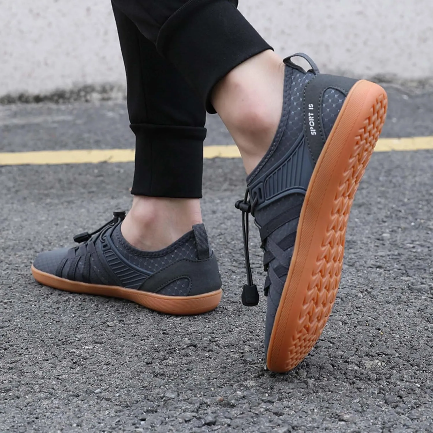 Men's Women's Wide Toe Barefoot Shoes Casual Athletic Fitness Running Breathable Lightweight Walking Zero Drop Sole Multifunctional Training Shoes