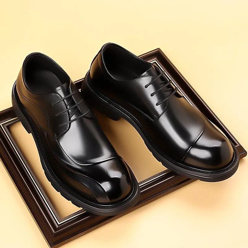 Modern Flex-Fit Leather Oxfords for Professional Men - Boardroom to Chapel Versatile Footwear