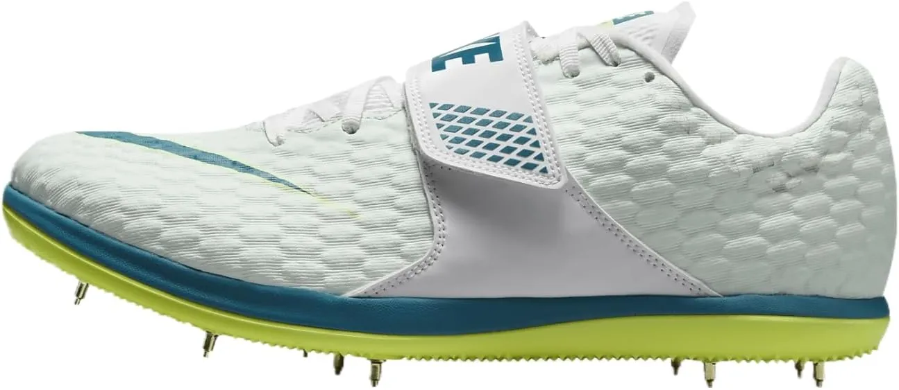 Nike High Jump Elite Track & Field Jumping Spikes (FZ9636-100, White/Barely Green/Vapor Green/Bright Spruce) Size 7.5
