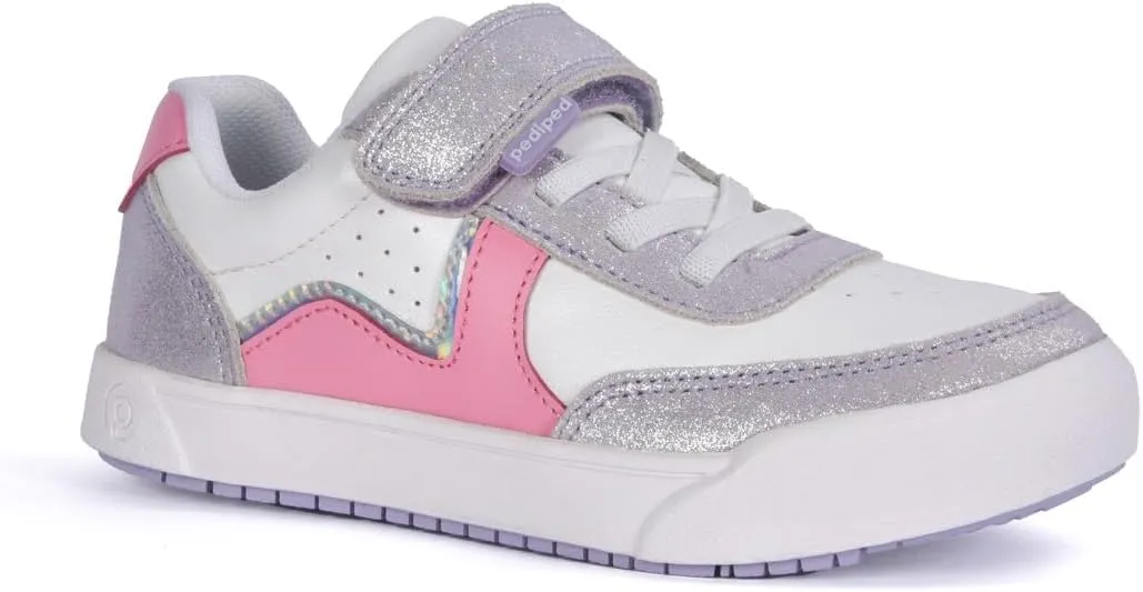 pediped Flex Muncy First Walker Shoe, White, 10 US Unisex Little Kid