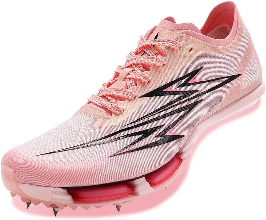 Professional Track and Field Spikes Men's Women's Sprint Training Competition Shoes High Jump Racing Shoes Boys Girls Running Spikes Full-Length Carbon Plate Air Cushion Shock Absorption Rebound