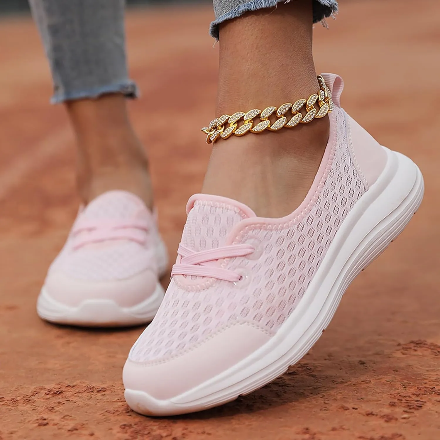 Running Shoes for Women Walking Ladies Shoes Casual Women's Fashion Sneakers Men's Athletic Sneakers Lightweight Breathable Tennis Shoe White Loafers