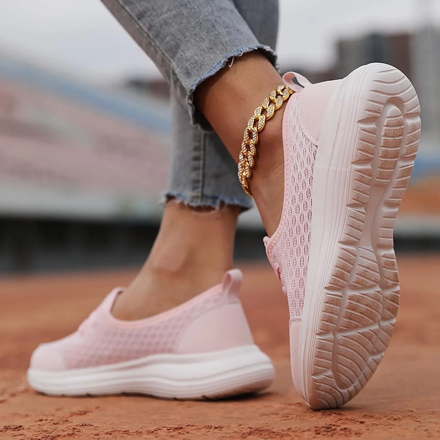 Running Shoes for Women Walking Ladies Shoes Casual Women's Fashion Sneakers Men's Athletic Sneakers Lightweight Breathable Tennis Shoe White Loafers