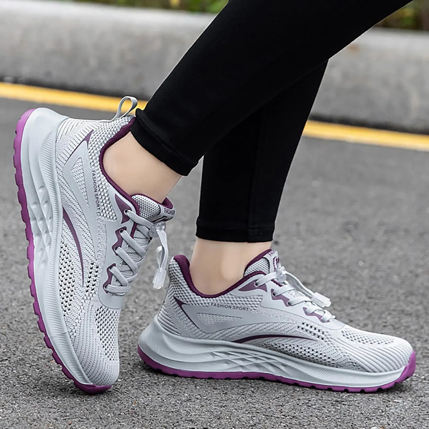 SBGMoSJ Black Tennis Shoes for Women Comfortable Women's Hiking Shoes Wide Nurse Shoes for Women Comfortable Wide Sexy Black Womens Running Shoes Size 10 Wide Womens Black Sneakers Size 8 1/2
